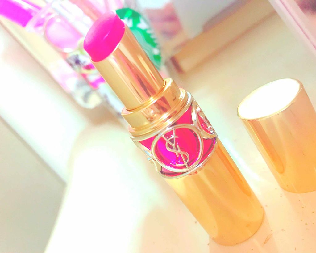 ルージュ ヴォリュプテ シャイン/YVES SAINT LAURENT BEAUTE/口紅を使ったクチコミ（2枚目）