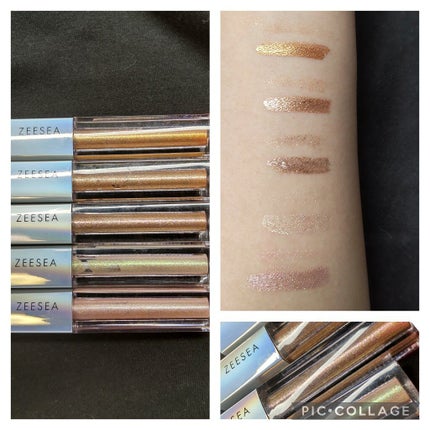 ダイヤモンドシリーズ 星空リキッドアイシャドウ/ZEESEA/リキッドアイシャドウを使ったクチコミ(2枚目)