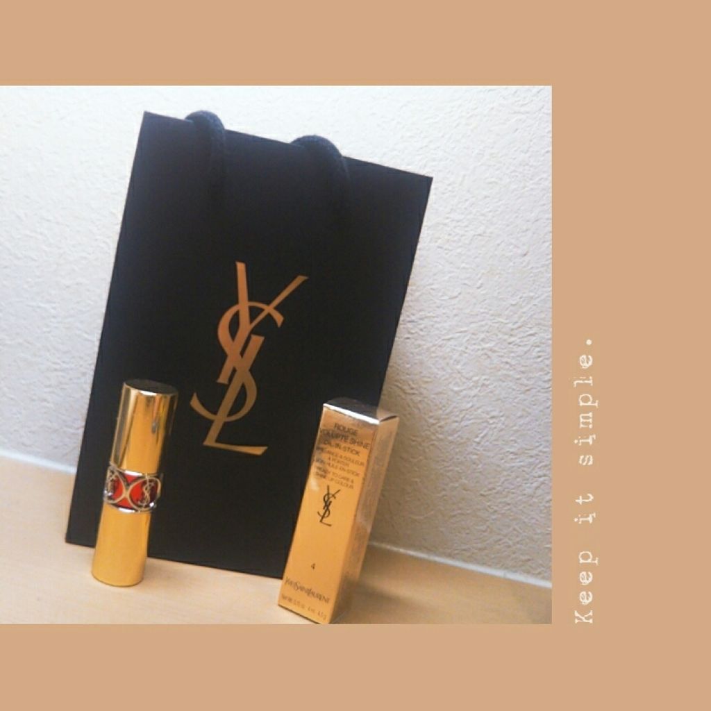 ルージュ ヴォリュプテ シャイン/YVES SAINT LAURENT BEAUTE/口紅を使ったクチコミ(1枚目)