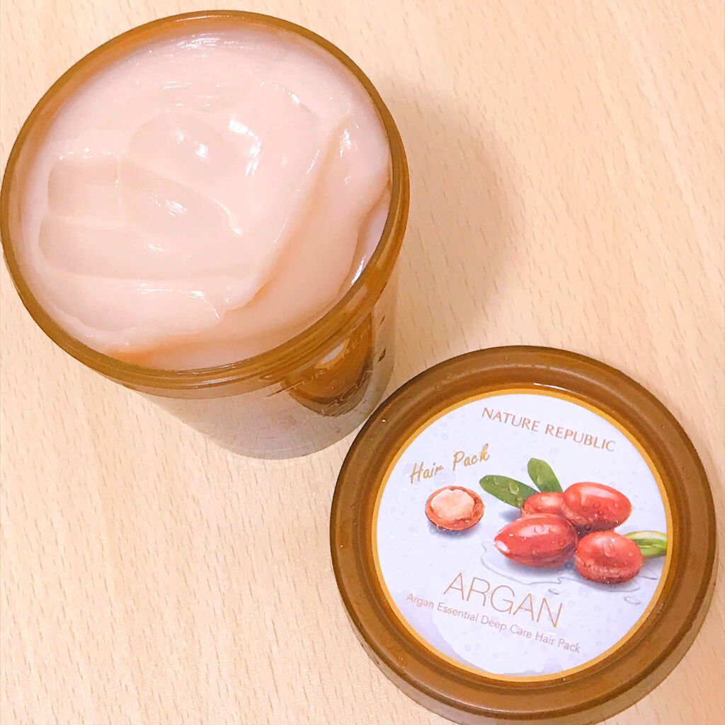 アルガンエッセンシャル ディープケアヘアパック/ネイチャーリパブリック/ヘアマスク・ヘアパックを使ったクチコミ（2枚目）