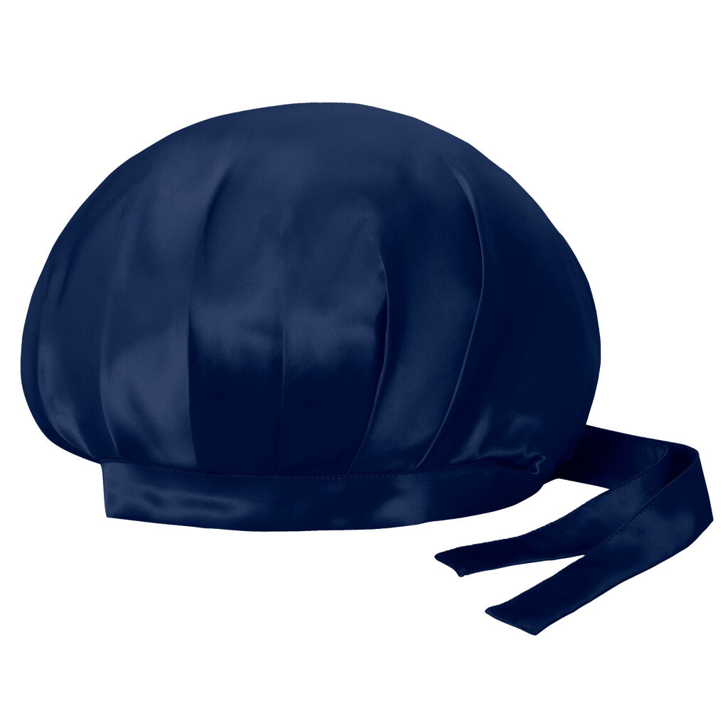 シルク ナイトキャップ（リボン） 11 ネイビー