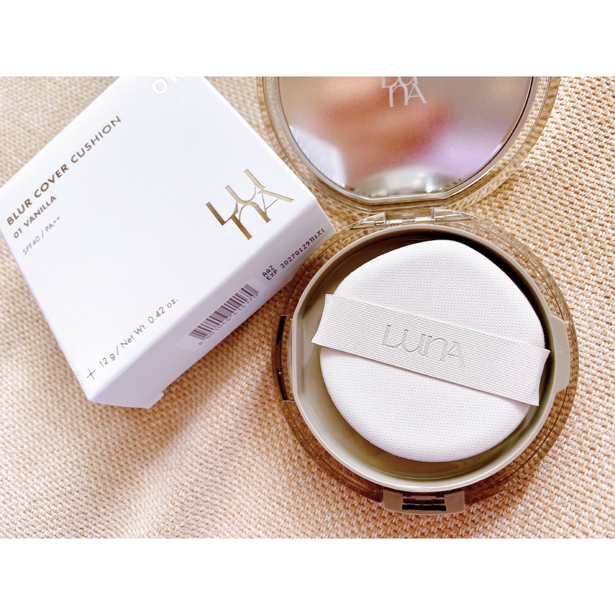 ブラーカバークッション/LUNA/クッションファンデーションを使ったクチコミ（3枚目）