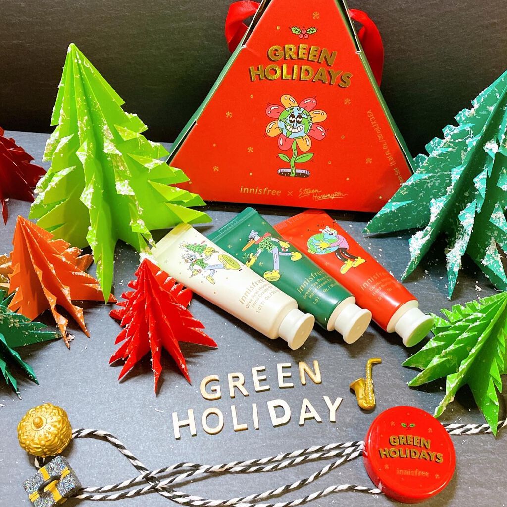 エアリー トゥインクル アイパレット 2021 Green Holidays Edition/innisfree/アイシャドウパレットを使ったクチコミ（3枚目）