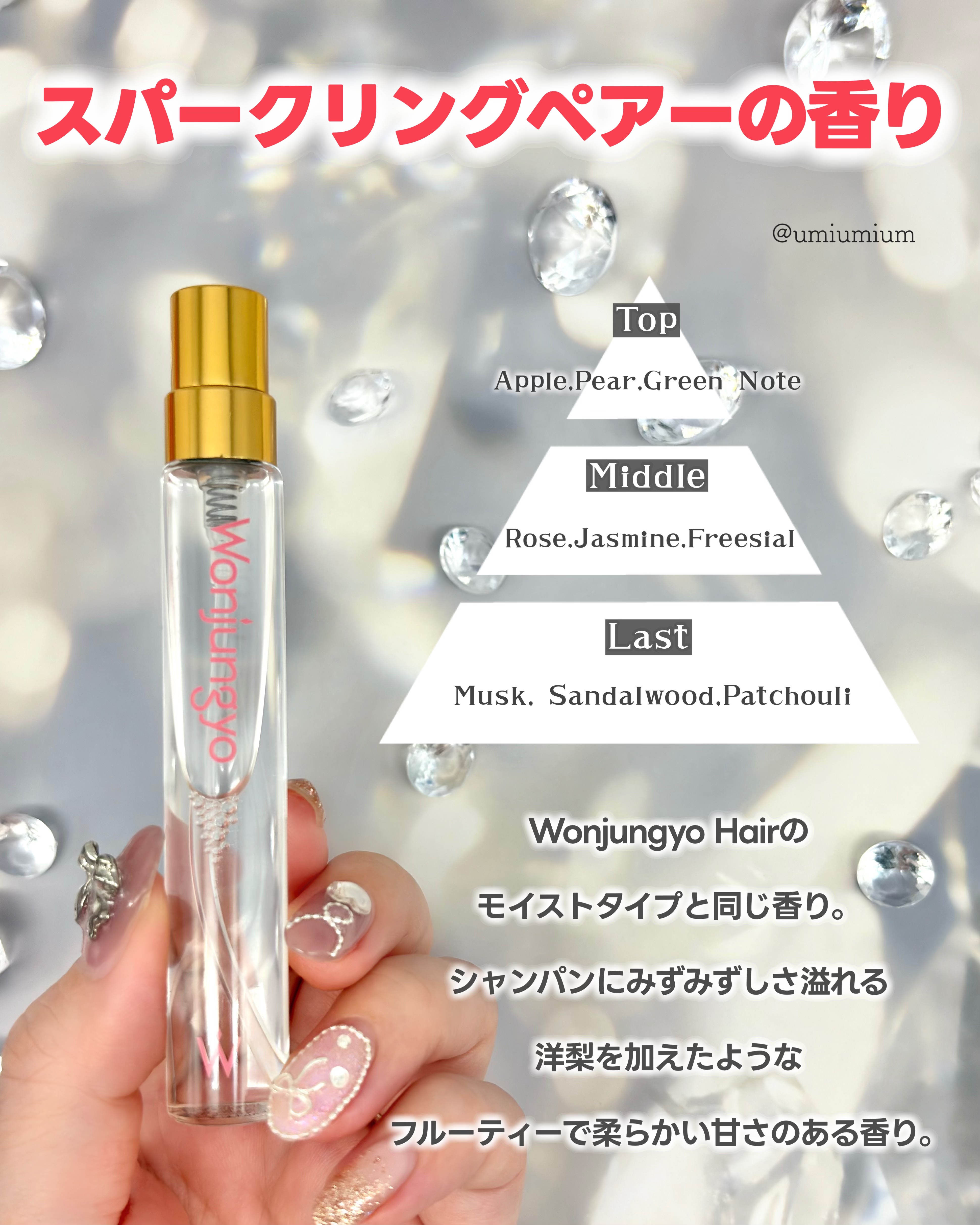 ウォンジョンヨ オードトワレ スパークリングペアーの香り/Wonjungyo/香水(その他)を使ったクチコミ（3枚目）
