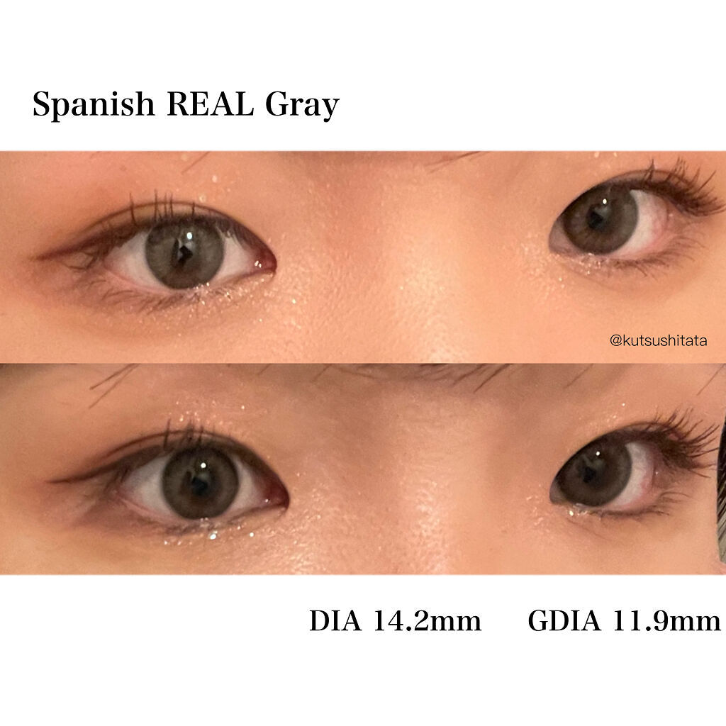 Spanish (スパニッシュ) グレー/OLENS/カラーコンタクトレンズを使ったクチコミ（1枚目）