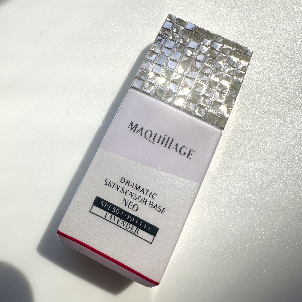 マキアージュ ドラマティックスキンセンサーベース EXのクチコミ「サラっとして伸びのいいテクスチャー。


⁡
淡いラベンダーカラーで
肌のくすみを飛ばしてトー.....」（1枚目）