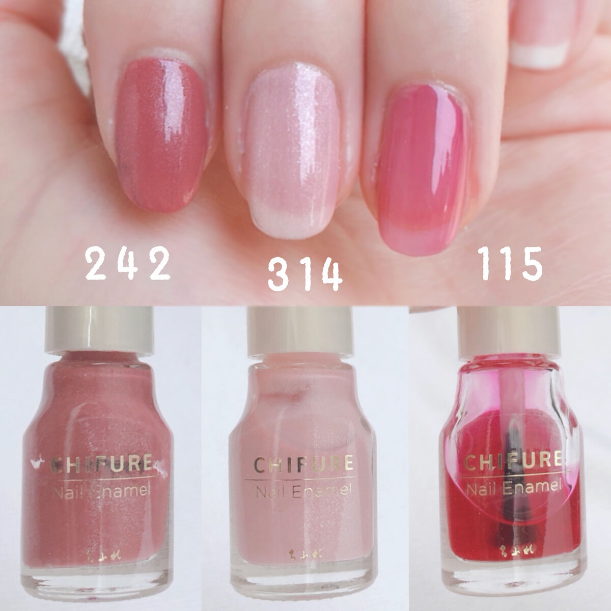 ネイル エナメル 045 グレー系/ちふれ/マニキュアを使ったクチコミ（3枚目）