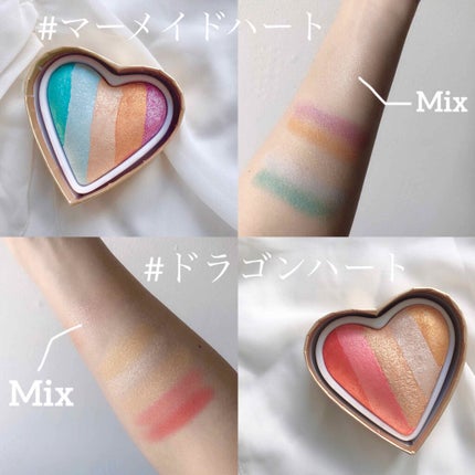 ハートハイライター ドラゴンハート/MAKEUP REVOLUTION/パウダーハイライトを使ったクチコミ(3枚目)
