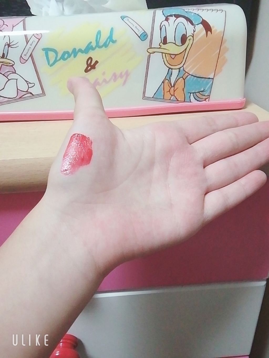 プロマンスリップカラーシャイン RD02 アマリリス/LABIOTTE/口紅を使ったクチコミ（2枚目）