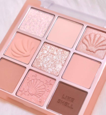 マイフェイブムードアイパレット 9カラー 08 SHELL ON THE BEACH/HOLIKA HOLIKA/アイシャドウパレットを使ったクチコミ(1枚目)