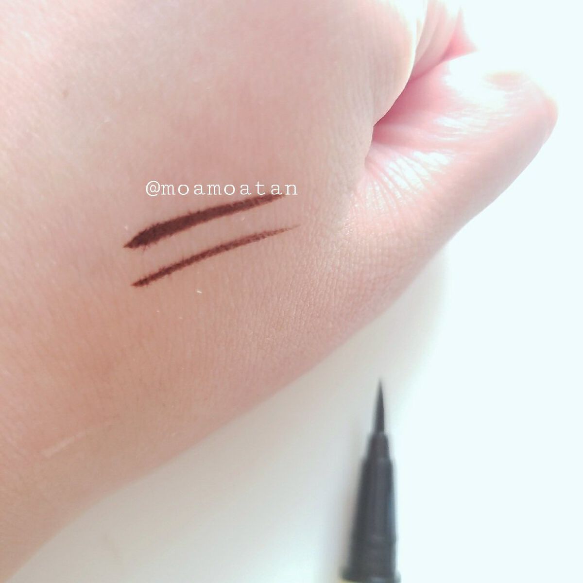 リアルラスティングアイライナー24hWP BB ブラウンブラック/K-パレット/リキッドアイライナーを使ったクチコミ（3枚目）