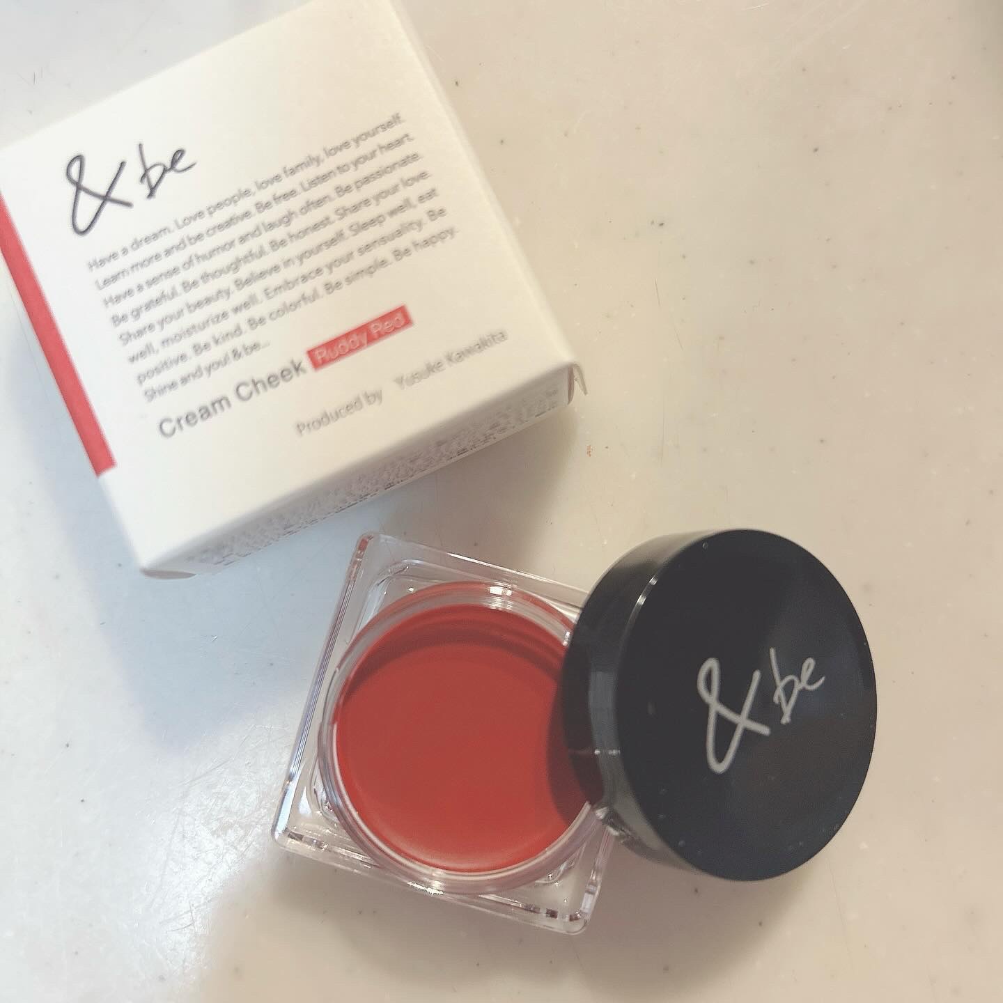 ＆be クリームチーク ラディーレッド/＆be/ジェル・クリームチークを使ったクチコミ（2枚目）
