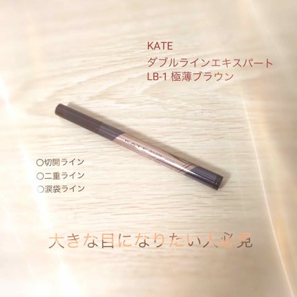 ダブルラインエキスパート/KATE/リキッドアイライナーを使ったクチコミ(1枚目)