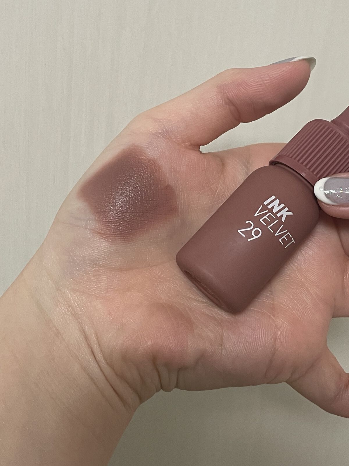 インク ベルベット 29 ココア ヌード(COCOA NUDE)/PERIPERA/口紅を使ったクチコミ（2枚目）