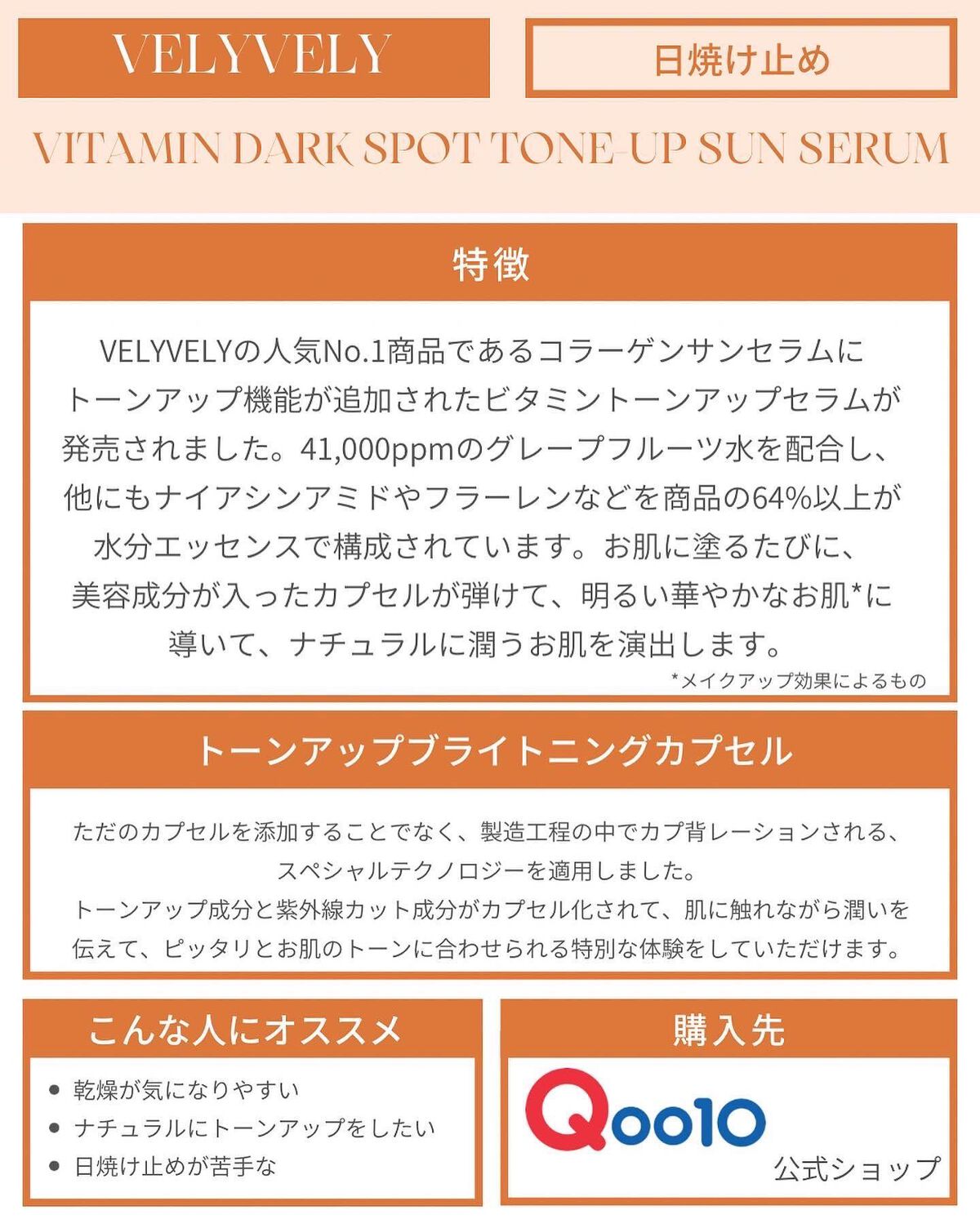 ビタミントーンアップサンセラム/VELY VELY/日焼け止めローションを使ったクチコミ（2枚目）