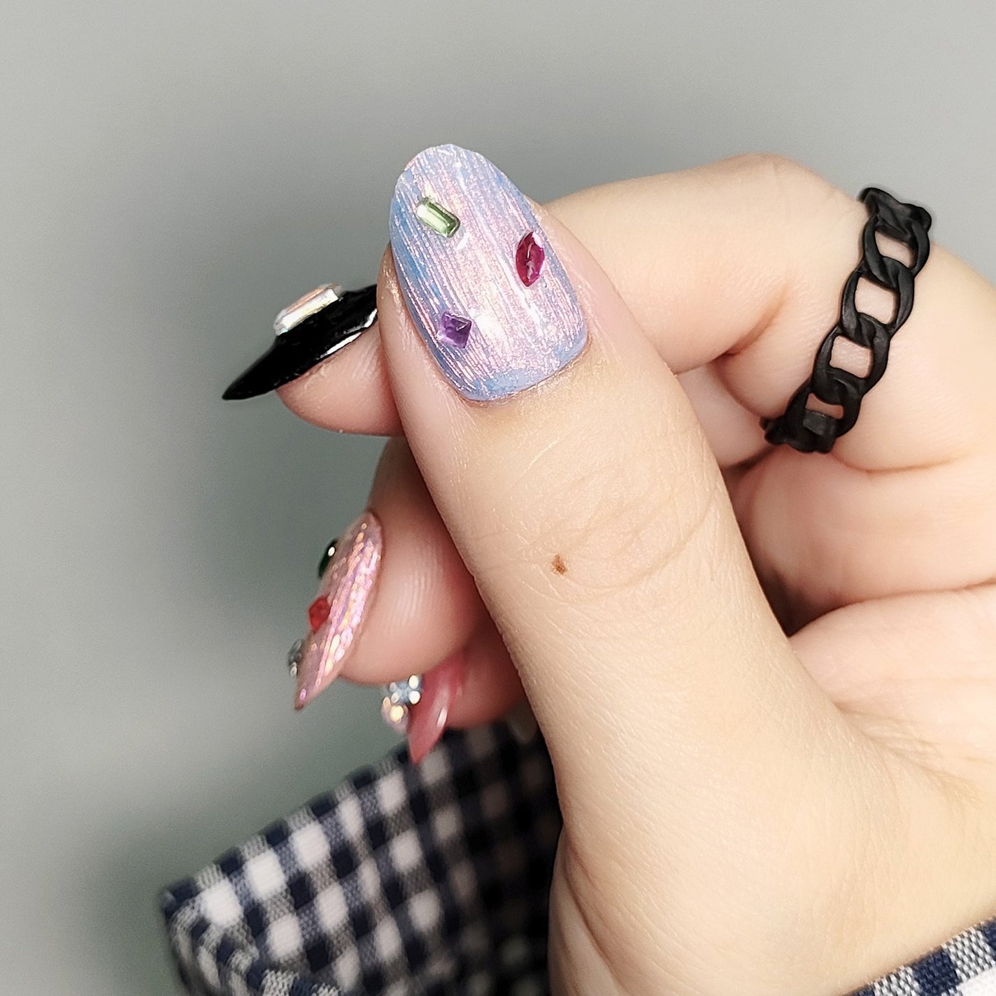 セミキュアジェルネイル(ハンド)/ohora/ネイルシールを使ったクチコミ(5枚目)