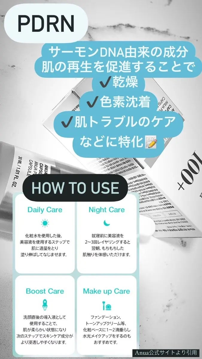 PDRNヒアルロン酸カプセル100セラム/Anua/美容液を使ったクチコミ(3枚目)