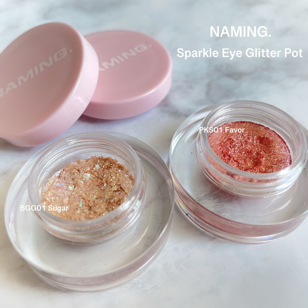ネイミングスパークルアイグリッターポット BGG01 SUGAR/NAMING./グリッターを使ったクチコミ（1枚目）