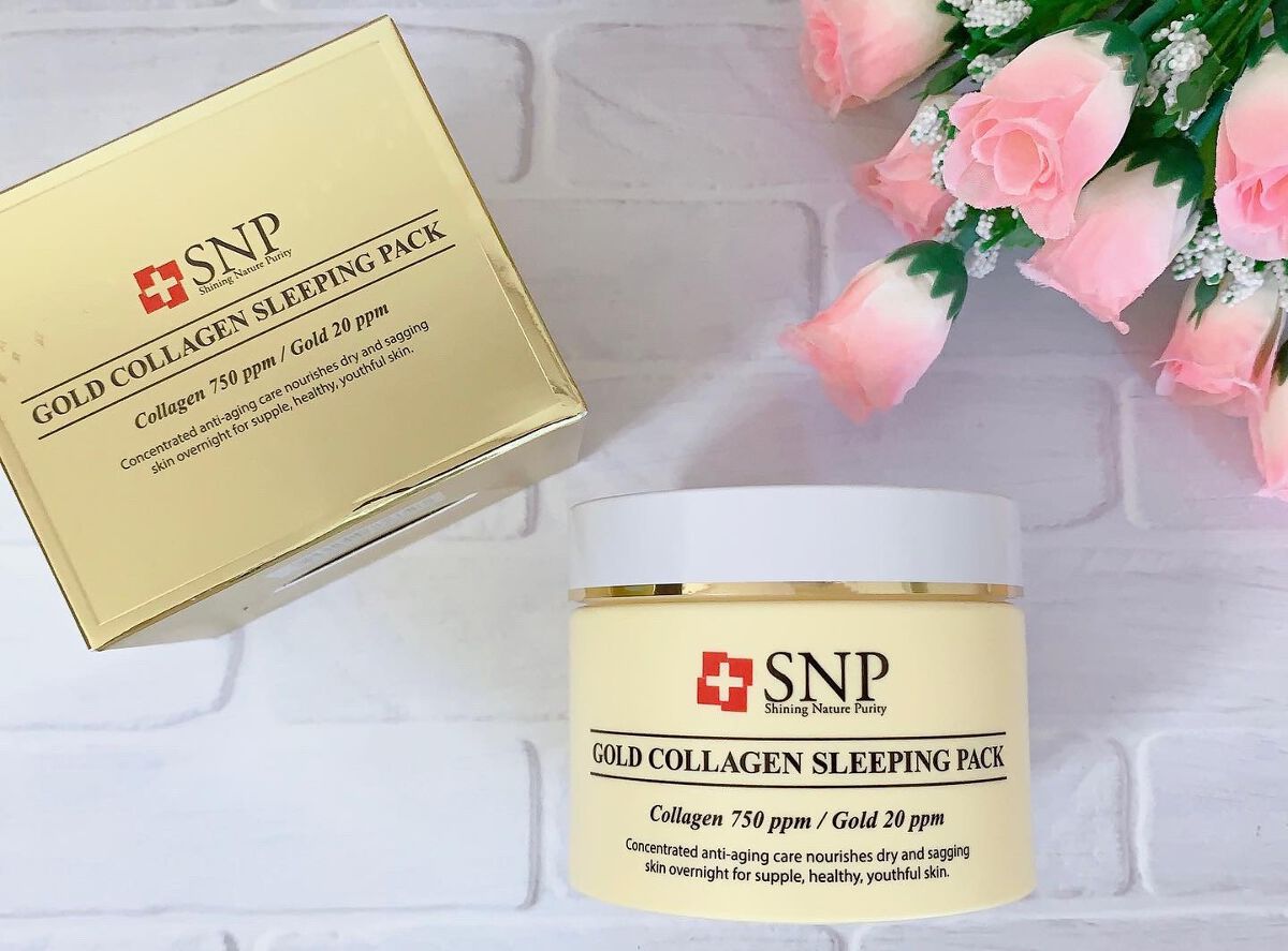 SNP ゴールド コラーゲン スリーピング パック/SNP/シートマスク・パックを使ったクチコミ（2枚目）