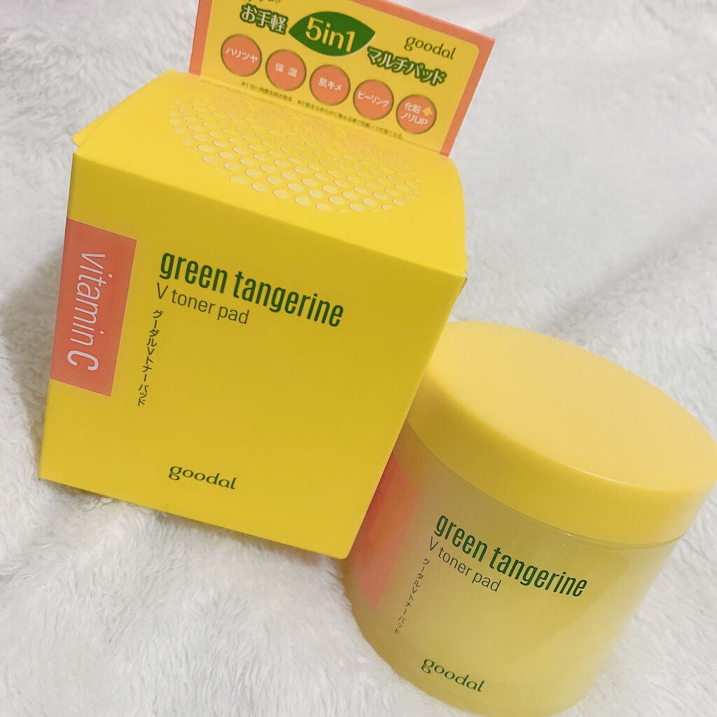 グリーンタンジェリン ビタCダークスポットケアパッド/goodal/トナーパッドを使ったクチコミ(1枚目)