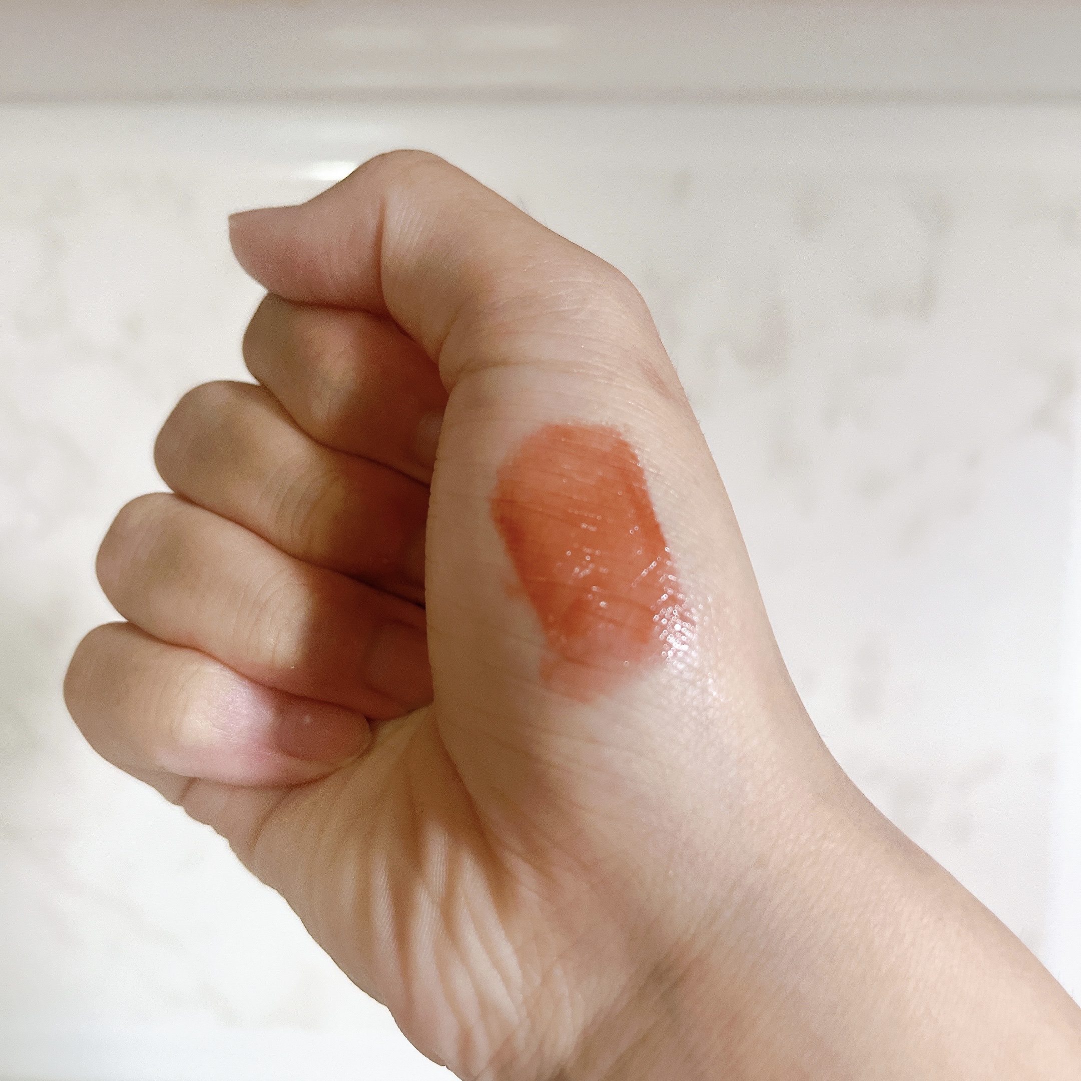 ザ ウォータリーデューティント WD6 クラッシュド パンプキン/MERZY/リップティントを使ったクチコミ（2枚目）