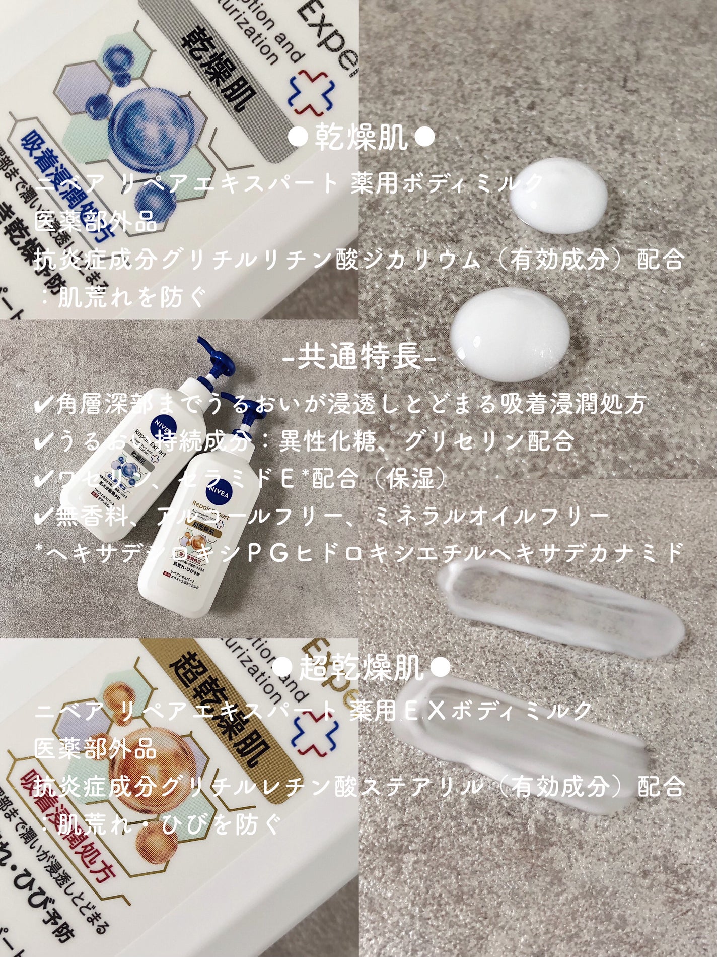 ニベア リペアエキスパート 薬用ボディミルク 乾燥肌用/ニベア/ボディミルクを使ったクチコミ(2枚目)