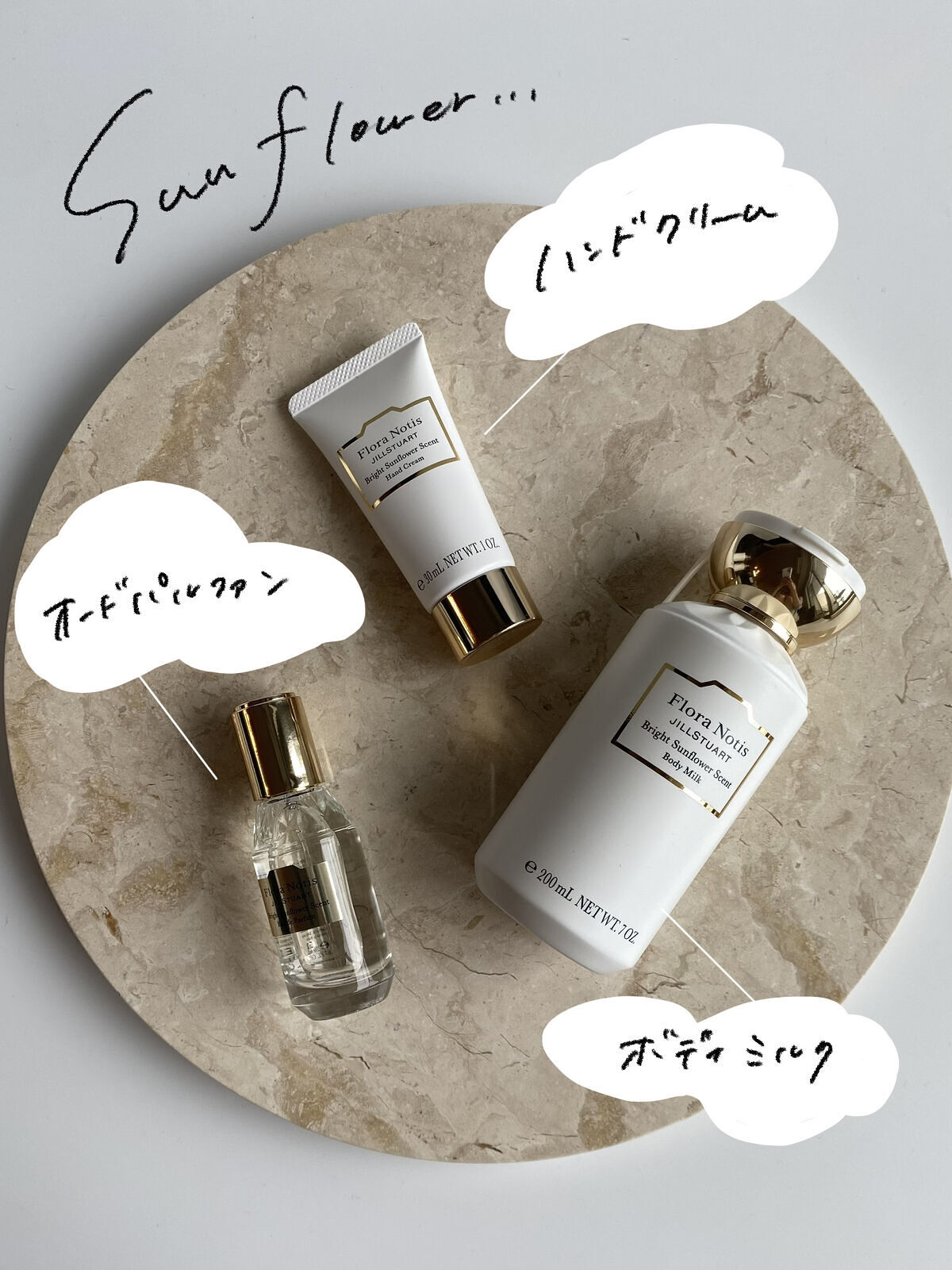 ブライトサンフラワー ハンドクリーム/Flora Notis JILL STUART/ハンドクリームを使ったクチコミ（3枚目）