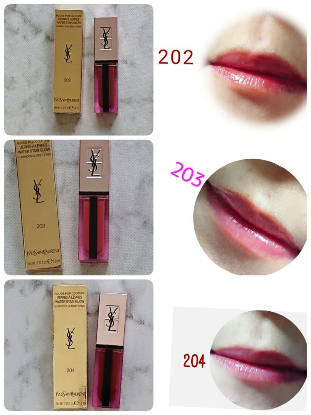 ルージュ ピュールクチュール ヴェルニ ウォーターグロウ/YVES SAINT LAURENT BEAUTE/口紅を使ったクチコミ(2枚目)