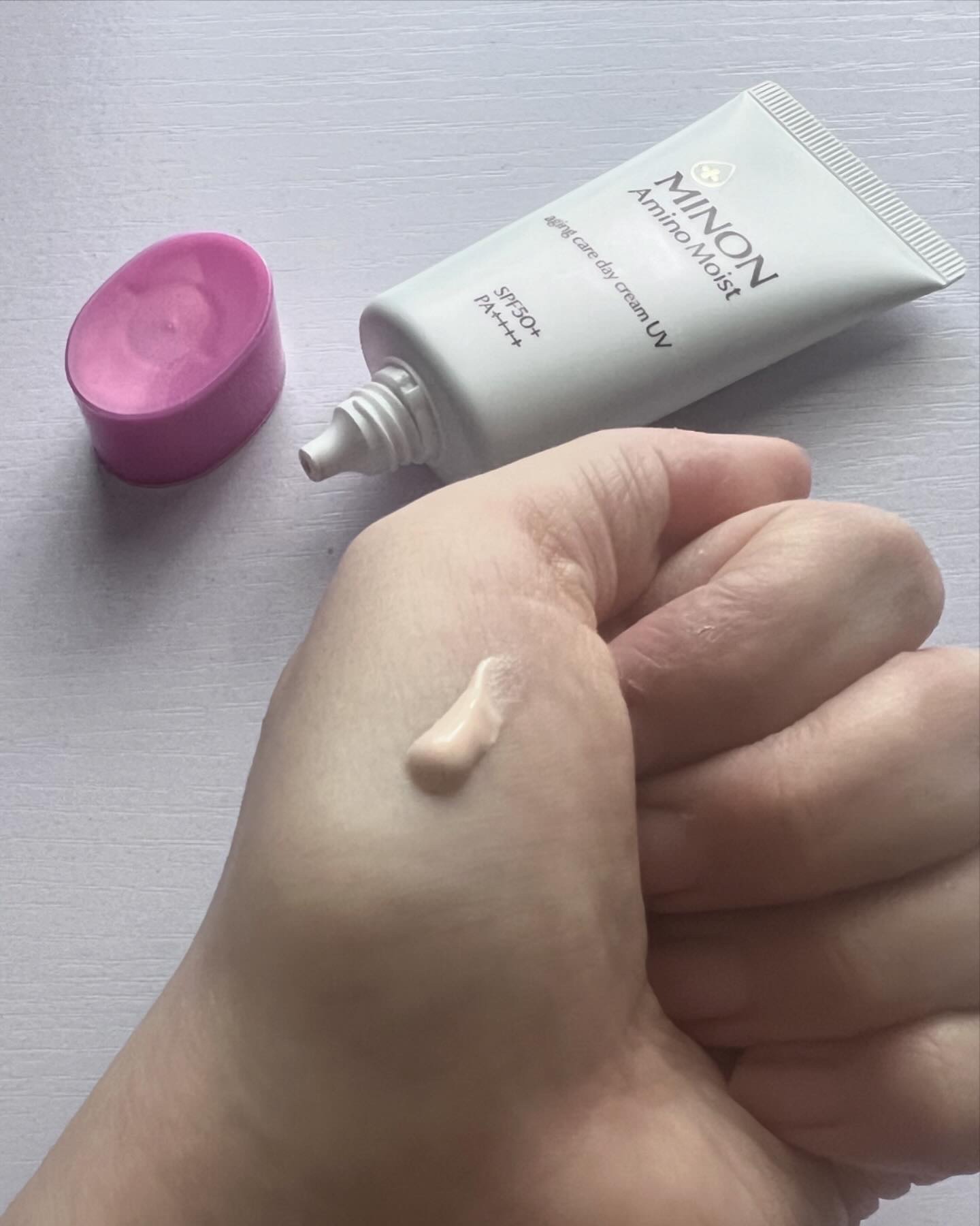 ミノン アミノモイスト エイジングケア デイクリームUV/ミノン/日焼け止めクリームを使ったクチコミ（2枚目）