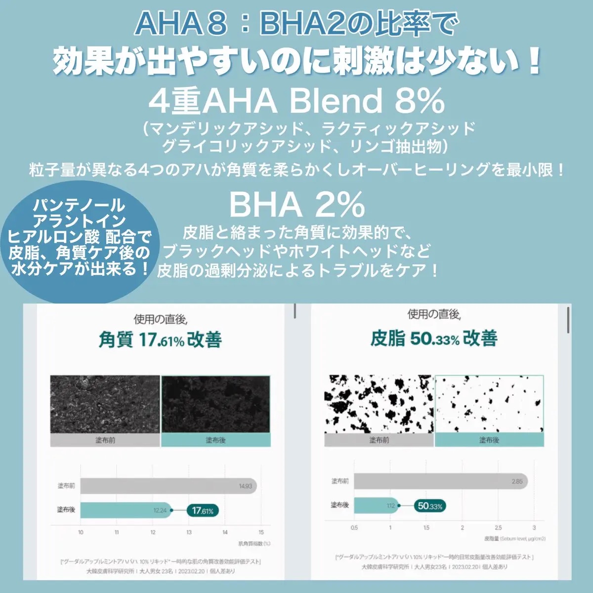 アップルミント AHA・BHA 10％リキッド/goodal/化粧水を使ったクチコミ（2枚目）