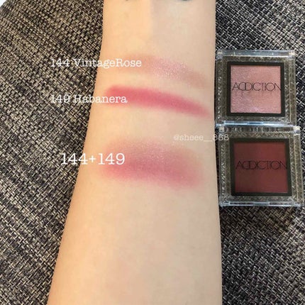 アディクション ザ アイシャドウ 145 Prima Donna (P)★限定色/ADDICTION/単色アイシャドウを使ったクチコミ(2枚目)