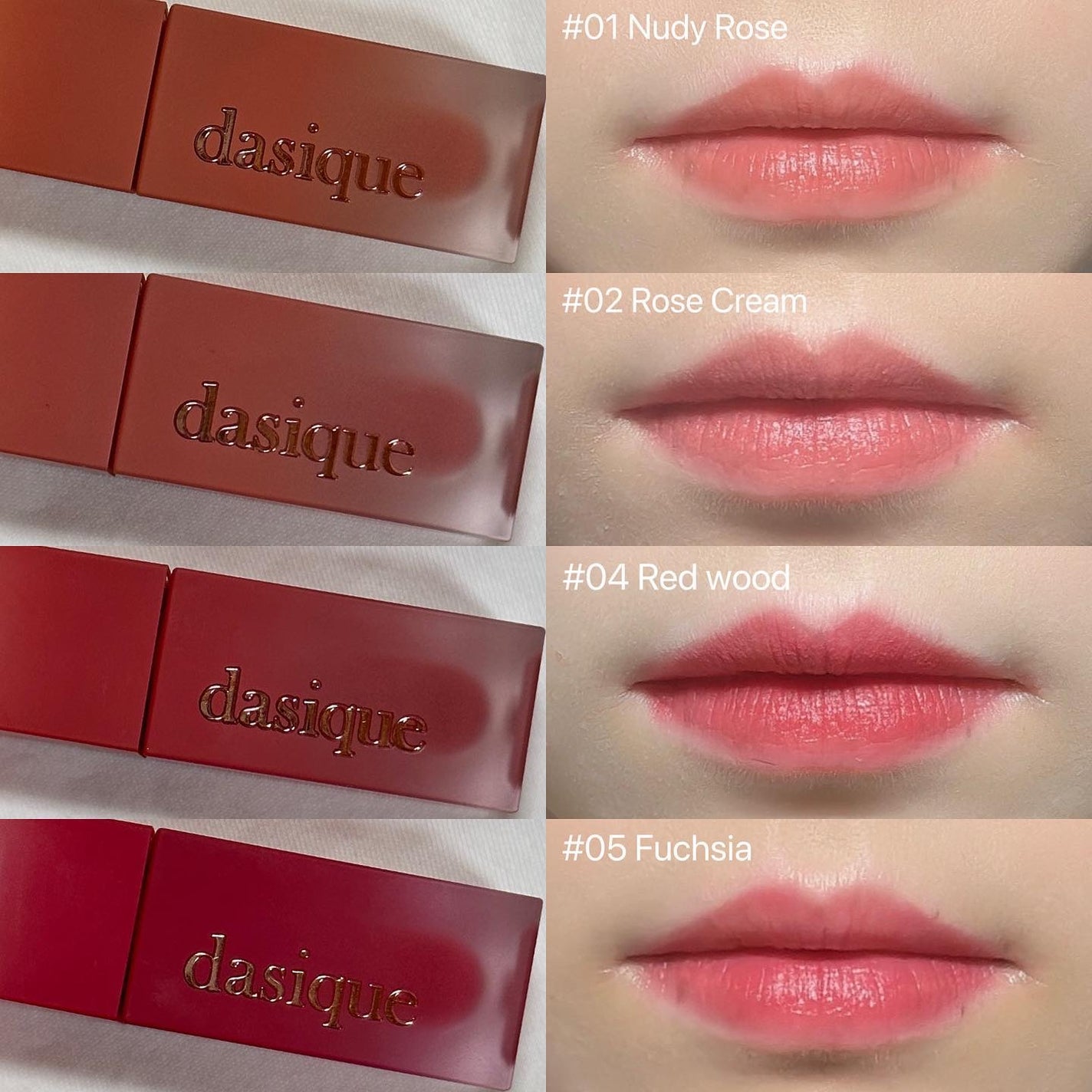 クリームドゥローズティント/dasique/リップティントを使ったクチコミ(2枚目)