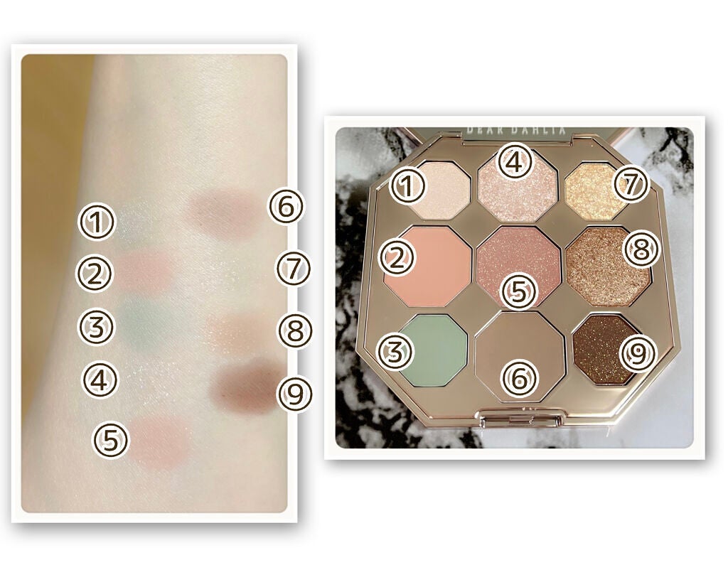 ブルーミング エディション ガーデン オブ ライト パレット/DEAR DAHLIA/アイシャドウパレットを使ったクチコミ(4枚目)