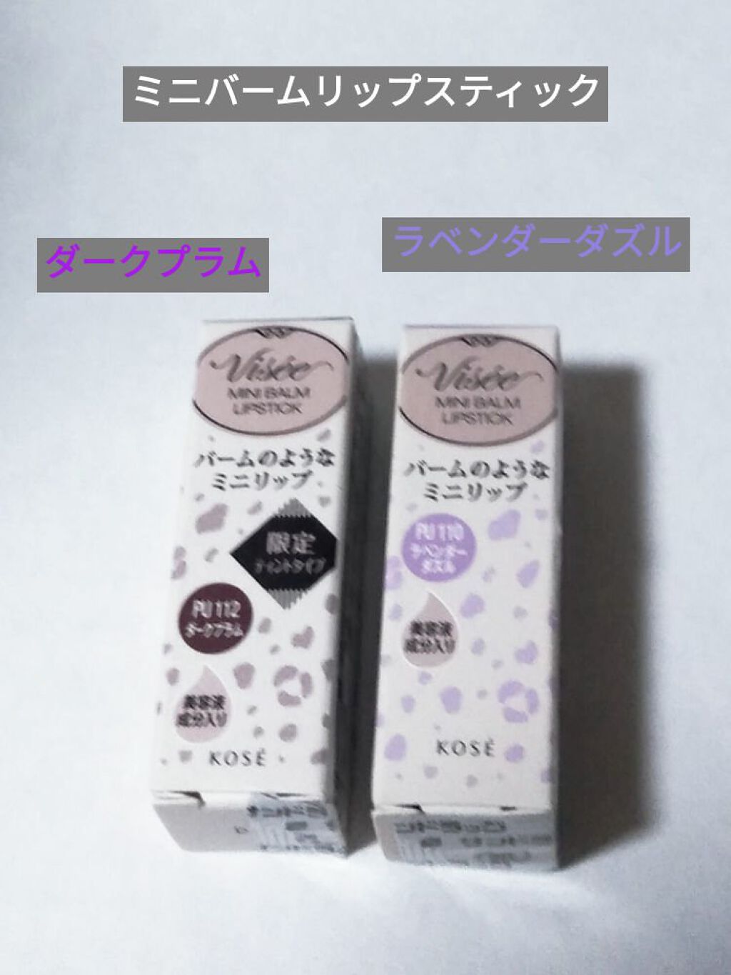 ミニバーム リップスティック PU112 ダークプラム(限定ティント)/Visée/口紅を使ったクチコミ（1枚目）