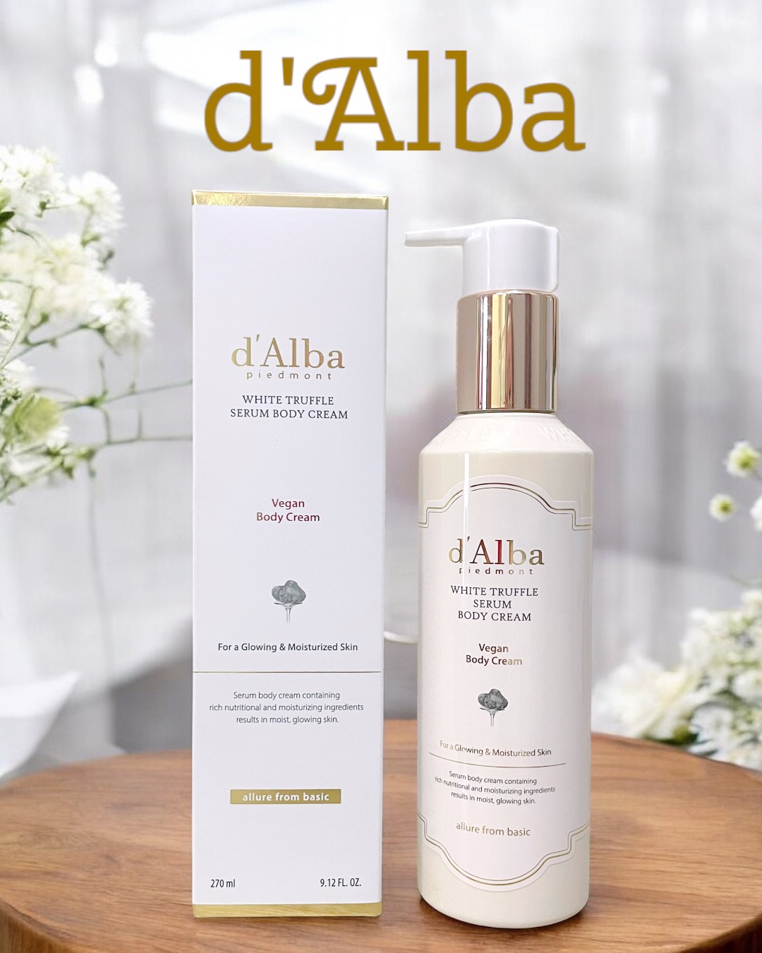 ダルバ ホワイトトリュフセラムボディクリームのクチコミ「#メガポ購入品

#dAlba さんの新商品が気になって

💛 #ホワイトトリュフセラムボディ.....」（1枚目）