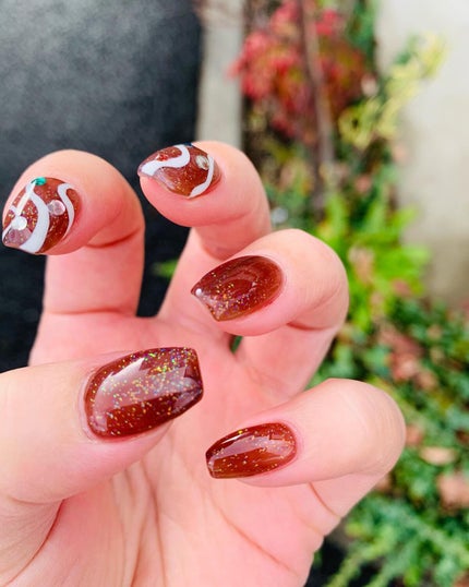 mihi on LIPS 「安定なBrown🍫🍩🍪Brown×Blueの組み合わせ最近すご..」(3枚目)