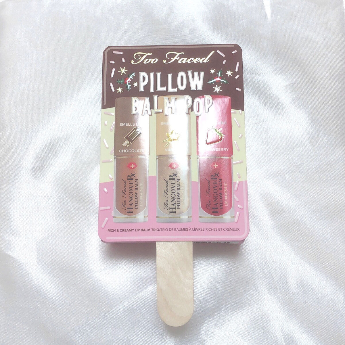 ピロー バーム ポップ リッチ ＆ クリーミー リップ バーム トリオ /Too Faced/スキンケアキットを使ったクチコミ（3枚目）