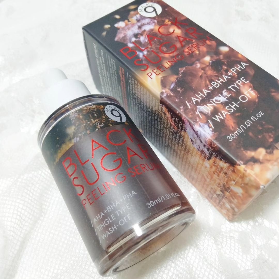 ブラックシュガーピーリングセラム/MAKE9/美容液を使ったクチコミ(6枚目)