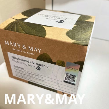 MARY&MAY ナイアシンアミドビタミンC ブライトニングマスクのクチコミ「MARY&MAY
ナイアシンアミド+ビタミンCブライトニングマスク

大容量のパックが届きまし.....」（1枚目）