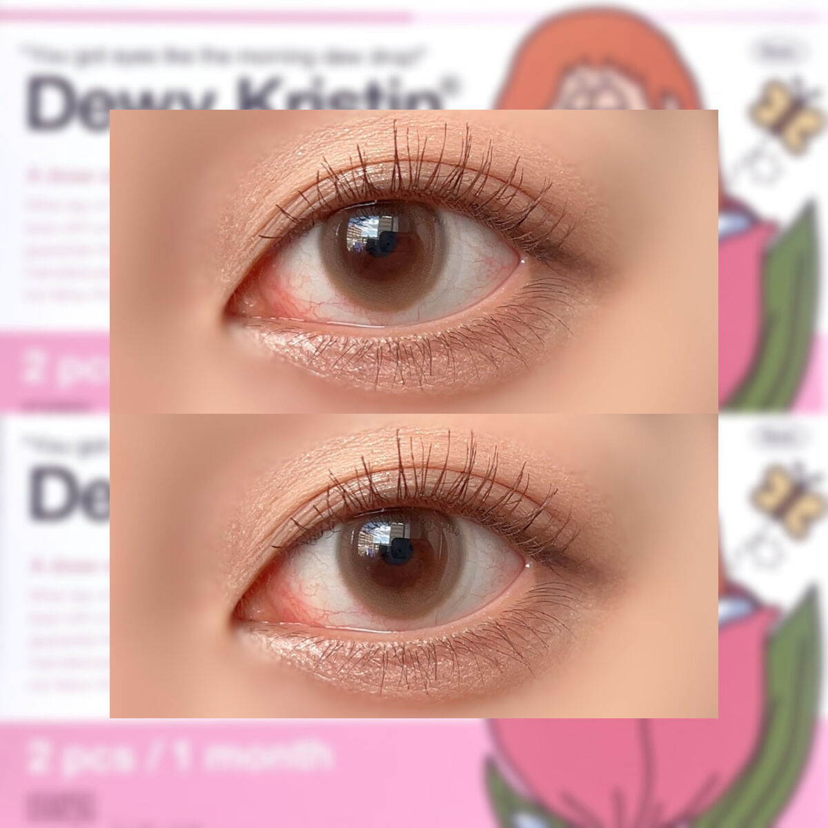 Dewy Kristin Monthly - ブラウン/Hapa kristin/カラーコンタクトレンズを使ったクチコミ（2枚目）