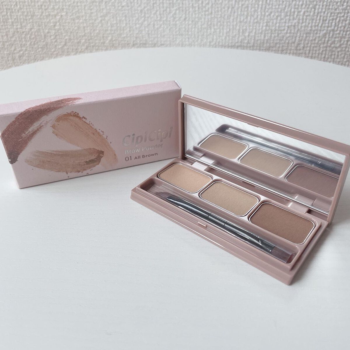 ブロウパウダー 01 All Brown/CipiCipi/パウダーアイブロウを使ったクチコミ（1枚目）