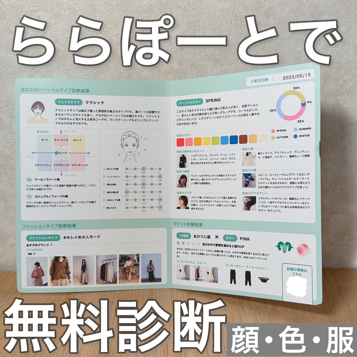 LIPS パーソナルカラー診断/LIPS/その他を使ったクチコミ（1枚目）