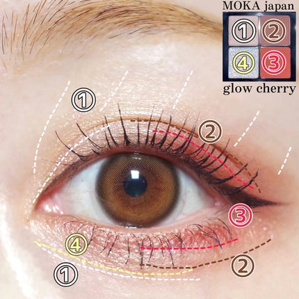 4色アイシャドウパレット/MOKA Japan cosmetics/アイシャドウパレットを使ったクチコミ(5枚目)