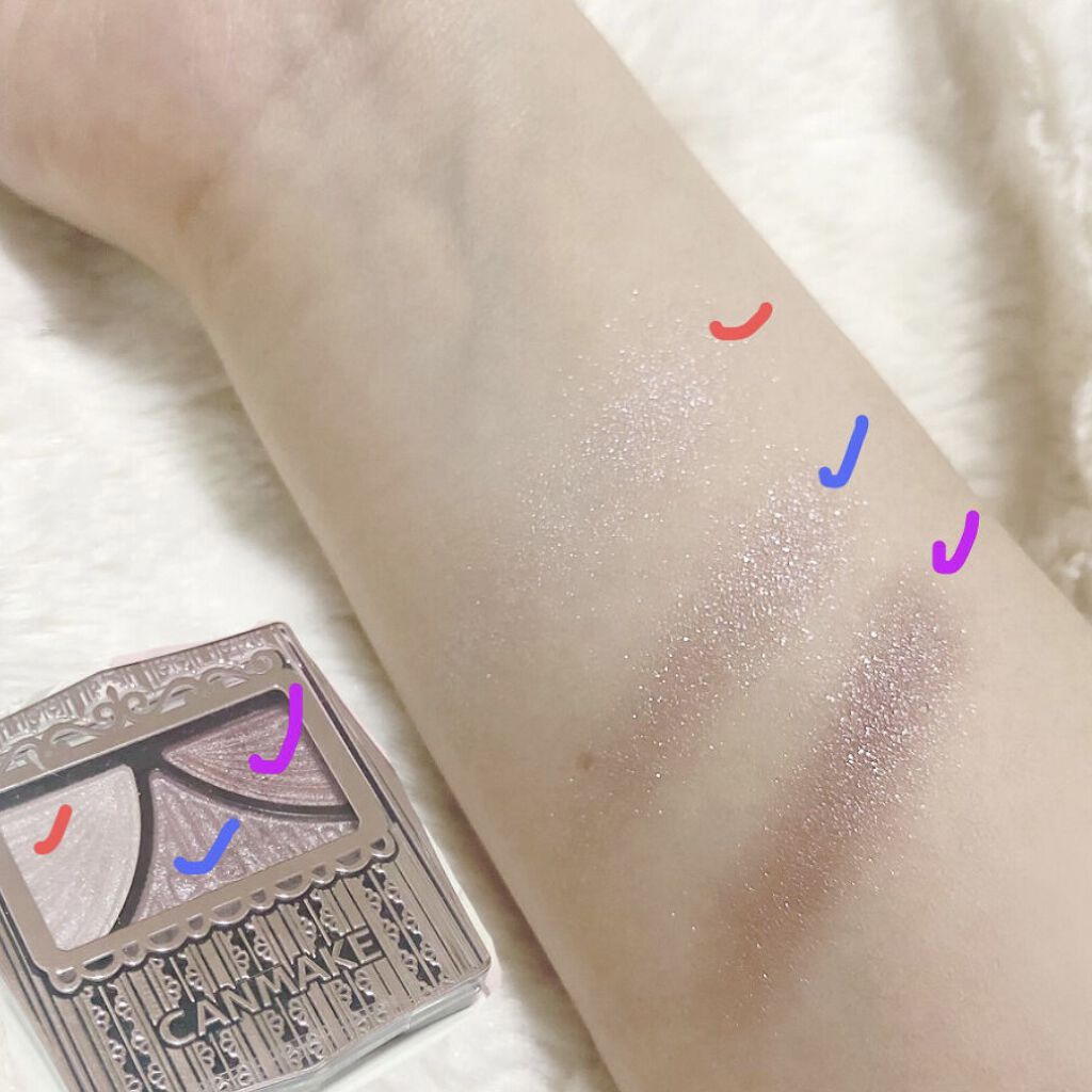 ジューシーピュアアイズ/キャンメイク/アイシャドウパレットを使ったクチコミ（3枚目）