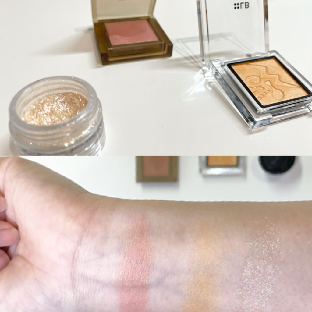 single eye color se-04 サーモンピンク/la peau de gem./単色アイシャドウを使ったクチコミ（3枚目）