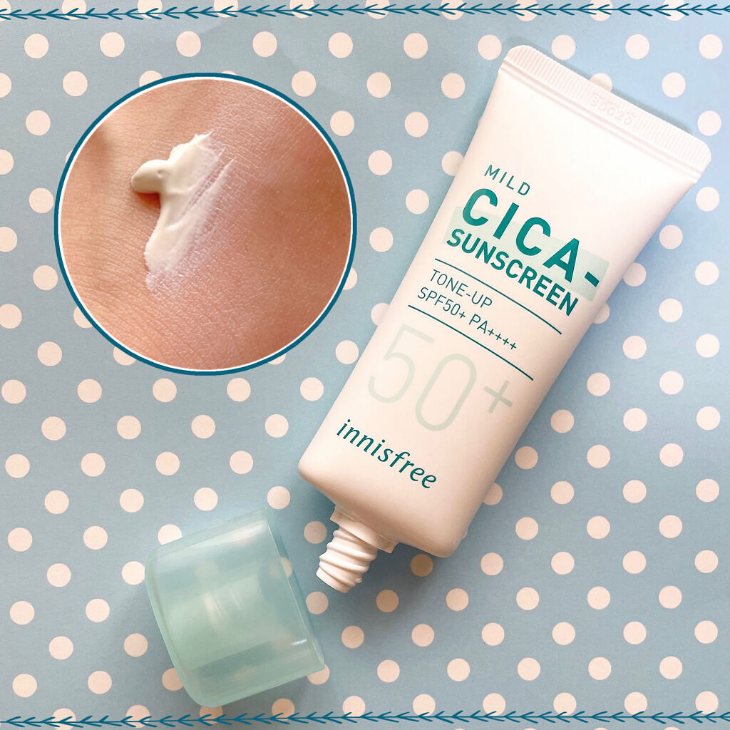 マイルド シカ サンスクリーン SPF50+ / PA++++/innisfree/日焼け止めクリームを使ったクチコミ（2枚目）
