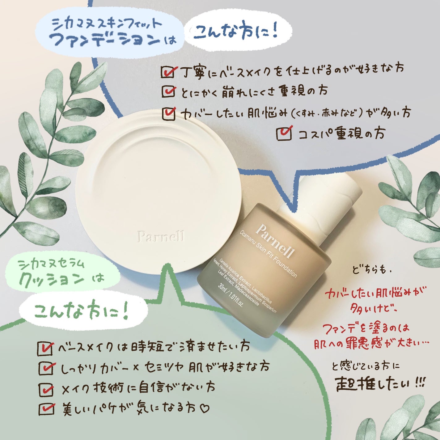 シカマヌ セラム クッションファンデ/parnell/クッションファンデーションを使ったクチコミ(6枚目)