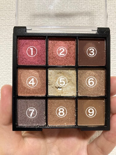 UR GLAM　BLOOMING EYE COLOR PALETTE 02/U R GLAM/パウダーアイシャドウを使ったクチコミ（2枚目）