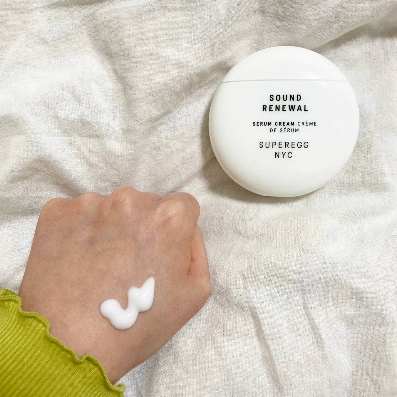 サウンド リニューアル セラムクリーム/SUPEREGG /フェイスクリームを使ったクチコミ（3枚目）