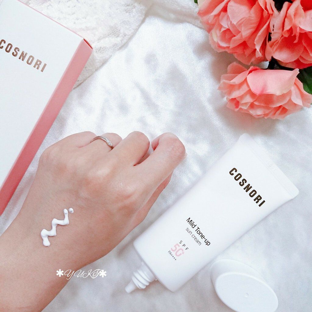 マイルドトーンアップサンクリーム(日焼け止め)SPF50+ PA++++/COSNORI/日焼け止めクリームを使ったクチコミ（3枚目）